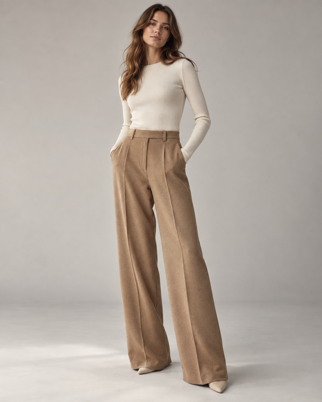 The Fluid Wide-Leg Wool Trousers