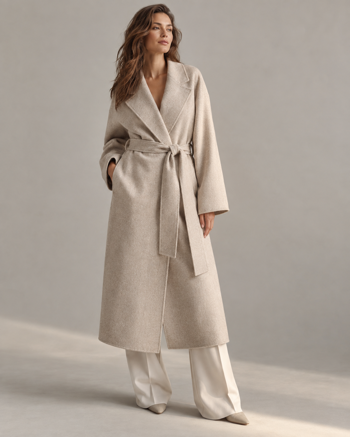 Double-Faced Wool Blanket Coat