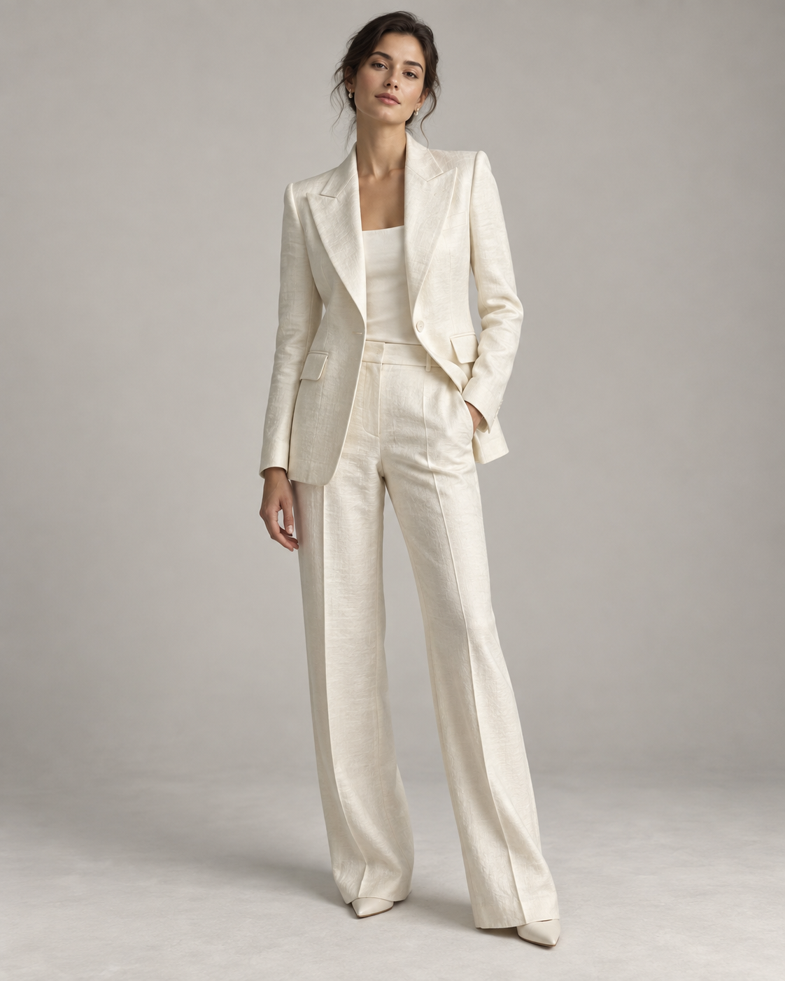 Raw Silk Structured Blazer