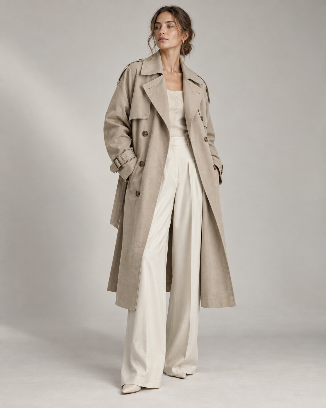L’Étoile Oversized Double-Breasted Trench Coat